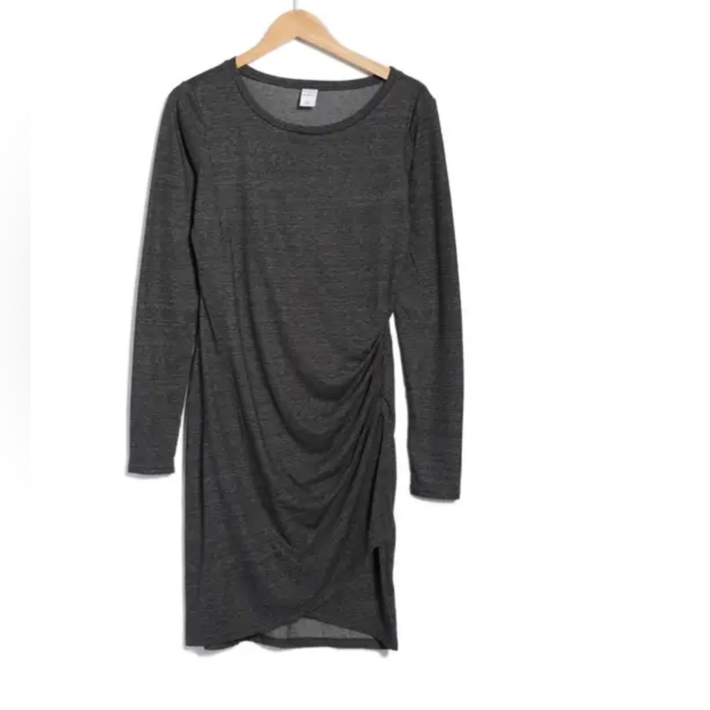 Melrose and Market Long Sleeve Side Ruched Dress